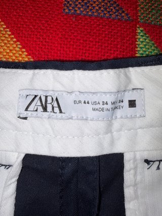 Pantalón Chino Zara Azul Marino Talla 44