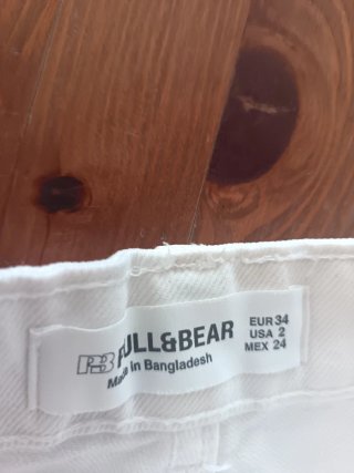 Falda pantalón blanca Pull&Bear