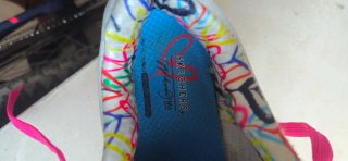 Zapatillas Skechers Blancas Corazones Multic.