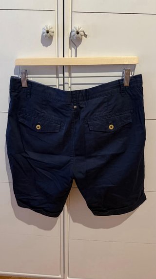 Zara Pantalones Cortos Chinos Azul Marino