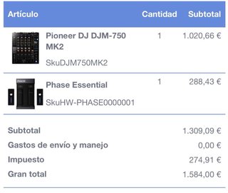 Djm 750mk2+ 2 plx-500-w + Phase essential