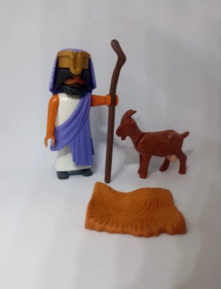 Playmobil Pastor con Cabra y Paja belén