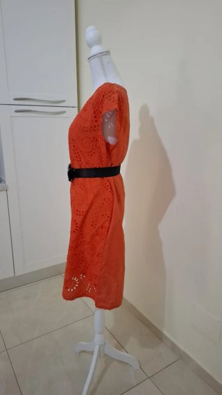 Vestito estivo lino e cotone arancione