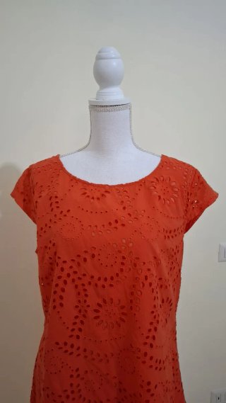 Vestito estivo lino e cotone arancione