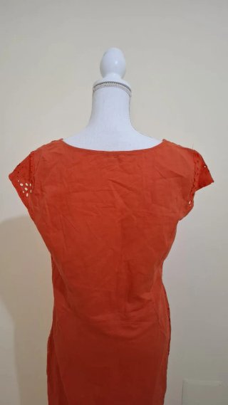 Vestito estivo lino e cotone arancione