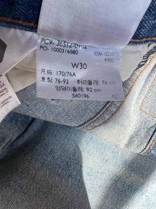 Levi's 501 Shorts Vaqueros Hombre W30