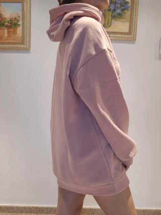 Vestido Sudadera Oversize Rosa