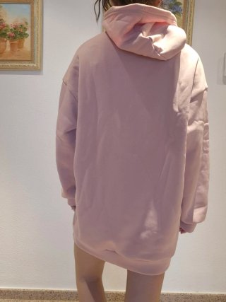 Vestido Sudadera Oversize Rosa
