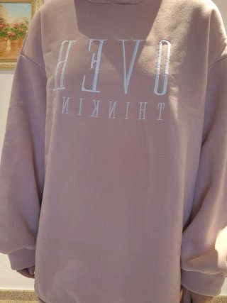Vestido Sudadera Oversize Rosa
