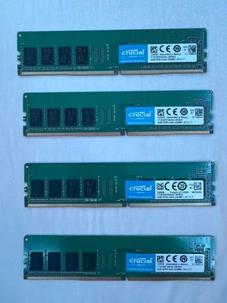 Pack 4x 4GB DDR4 Crucial RAM