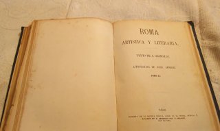 Libro Antiguo Roma Artística y Literaria 1864