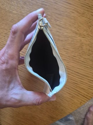 Cartera monedero Sézane beige/blanco