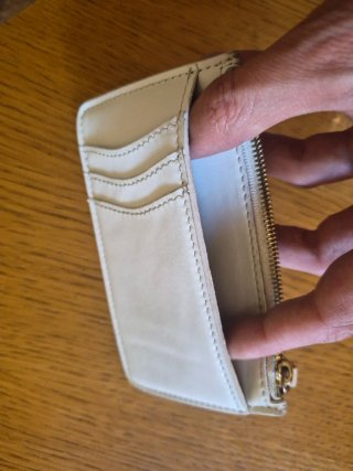 Cartera monedero Sézane beige/blanco