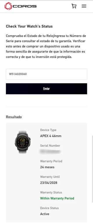 COROS APEX 4 Smartwatch