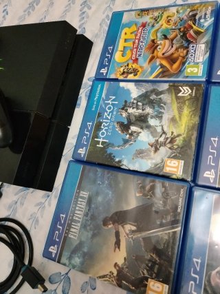 Ps4 500gb + 2 Mandos + 6 Juegos