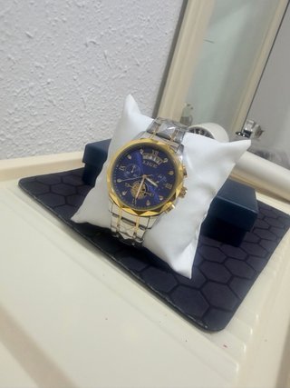 Reloj LIGE Hombre Azul y Dorado