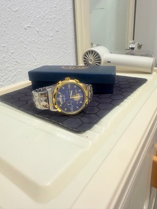 Reloj LIGE Hombre Azul y Dorado