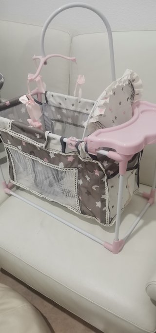 Carro y cuna de muñecas