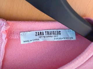Vestido Zara Rosa Talla M