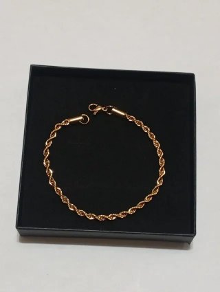 Conjunto Collar y Pulsera Acero Inoxidable Oro 18K
