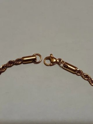 Conjunto Collar y Pulsera Acero Inoxidable Oro 18K