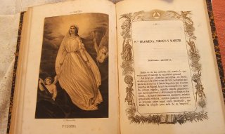 Antiguo libro 1861: Los Mártires