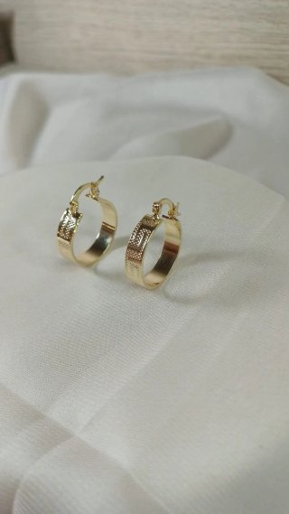 Aros Grecia Chapado Oro 18k