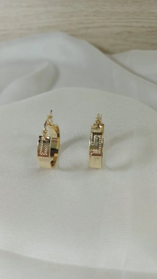 Aros Grecia Chapado Oro 18k