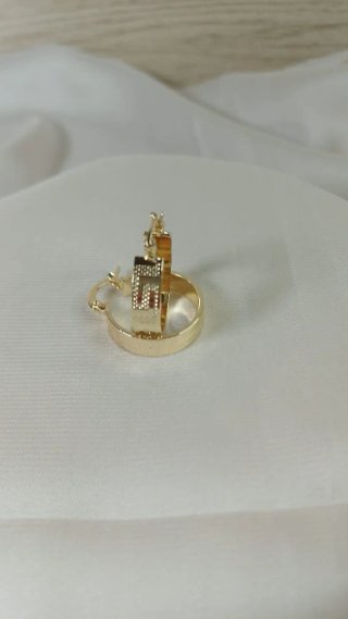 Aros Grecia Chapado Oro 18k