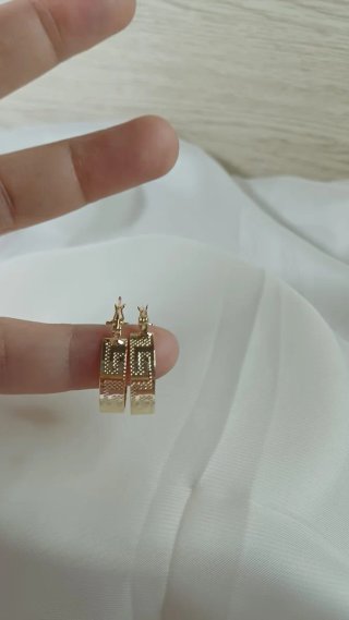 Aros Grecia Chapado Oro 18k
