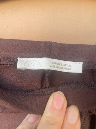 Pantalón Zara Marrón Elástico