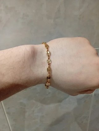 Conjunto Collar y Pulsera Cruz chapado en Oro 18K