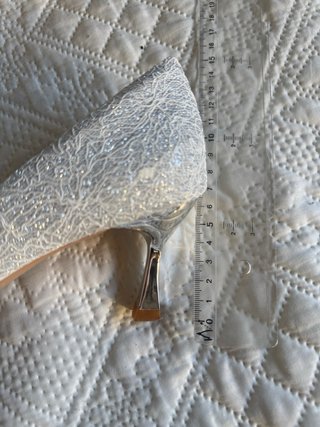 Zapatos de salón encaje perlas T39