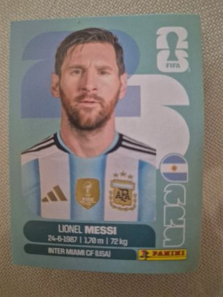 Cromo Messi Mundial 2026 Panini