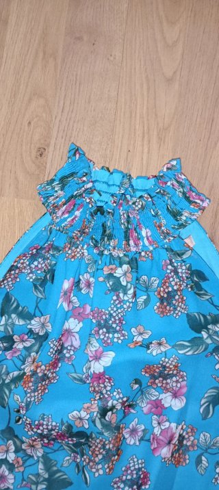 Blusa Tintoretto floral azul