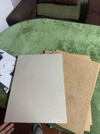 Pack cartón y fibra 30x40 + hoja regalo