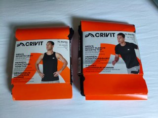 Pack 2 Camisetas Crivit XL Negra