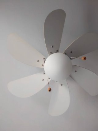2 siVentiladores de Techo Plata y Blanco, lampara
