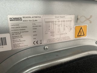 Secadora Rommer Sec a Plis 8kg Condensación