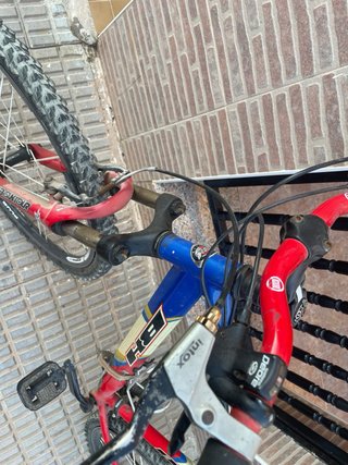 Bicicleta Montaña Roja y Azul