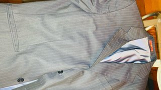 Traje de caballero Caramelo Raya Azul Marino