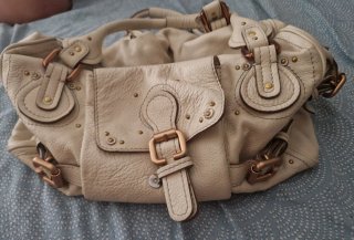 Bolso Chloe Paddington Beige y Dorado