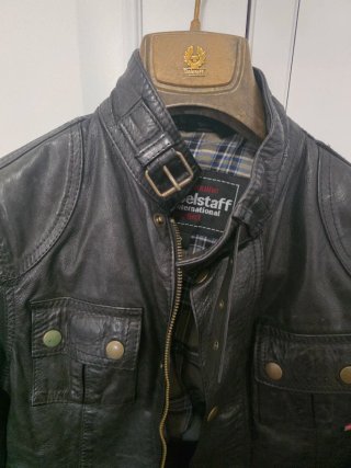 Chaqueta Belstaff Negra Cuero