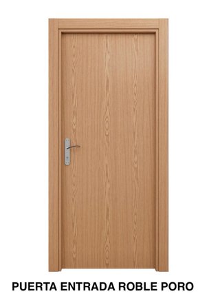 Puerta de madera con montaje incluido