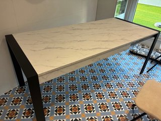 Mesa Comedor Mármol Extensible + 4 Sillas