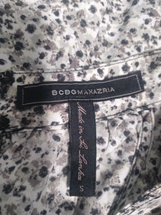 Blusa BCBG Max Azria Gris y Blanco
