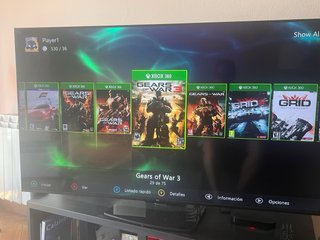 Xbox 360 Slim Negra + Mando + Juegos