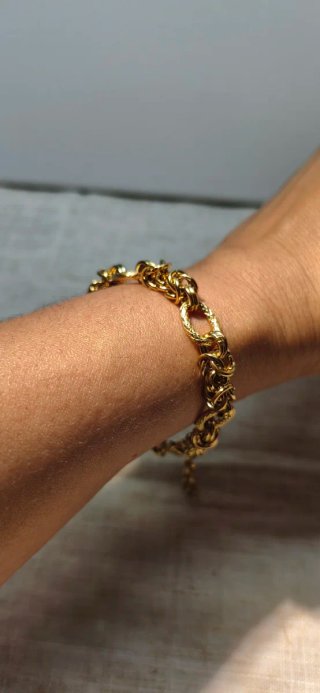 Pulsera eslabones grandes acero inoxidable