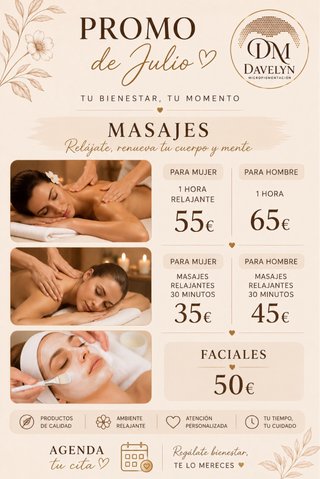 Masajes relajantes y faciales