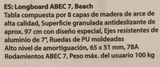 Longboard MUUWMI Beach ABEC 7